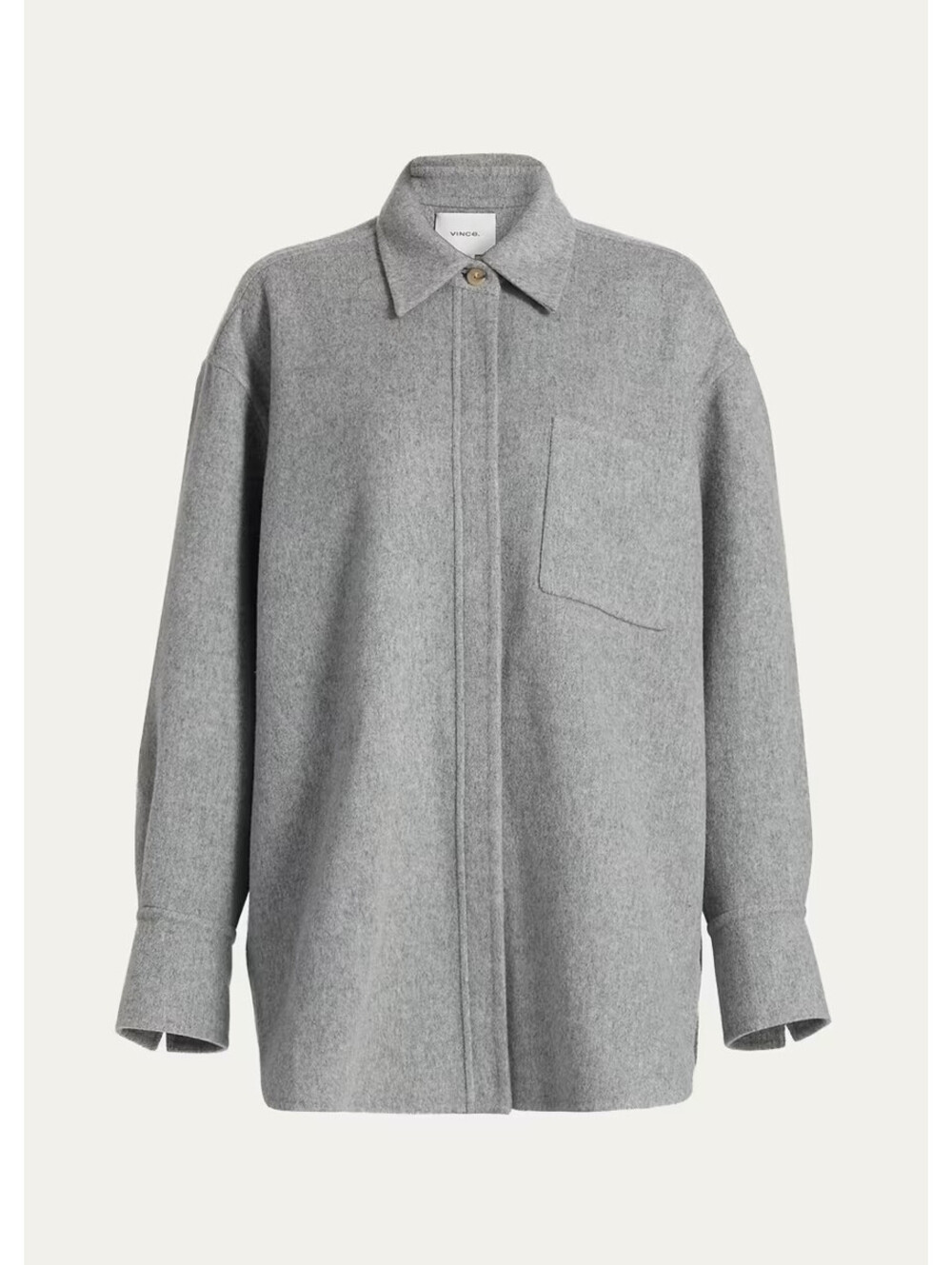NEW, VINCE Double Face Wool Blend Shirt Jacket in Gray Sz S #W200